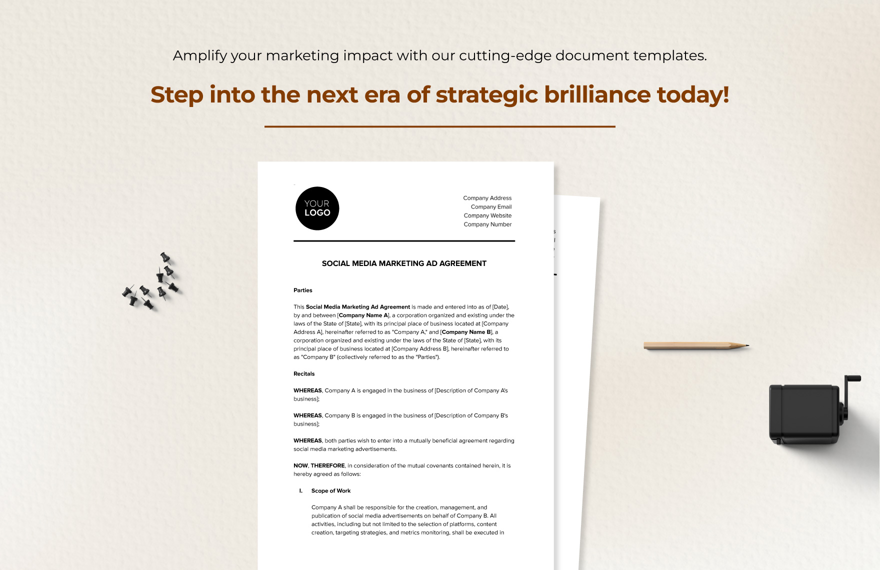 Social Media Marketing Ad Agreement Template