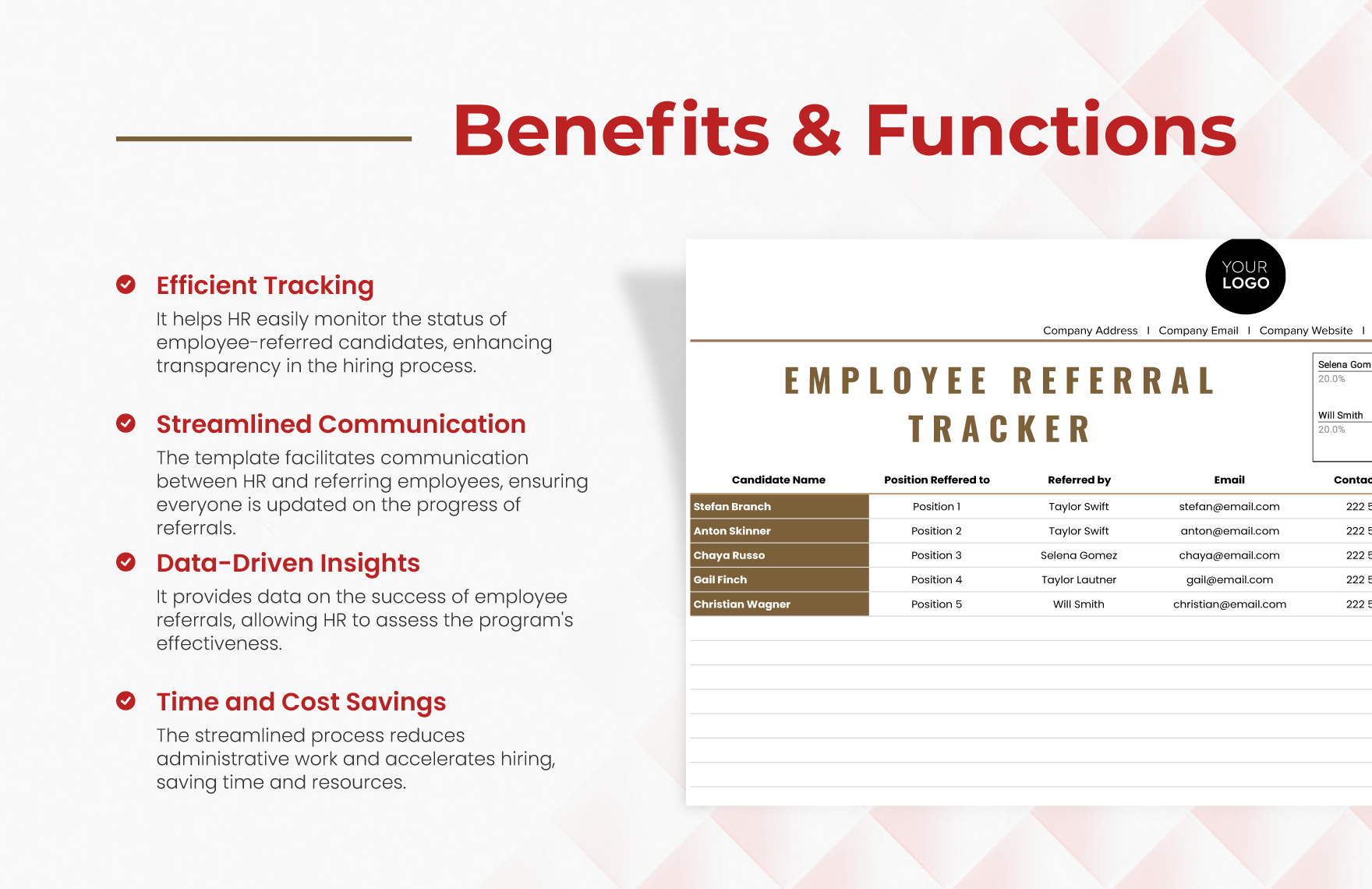 Employee Referral Tracker HR Template