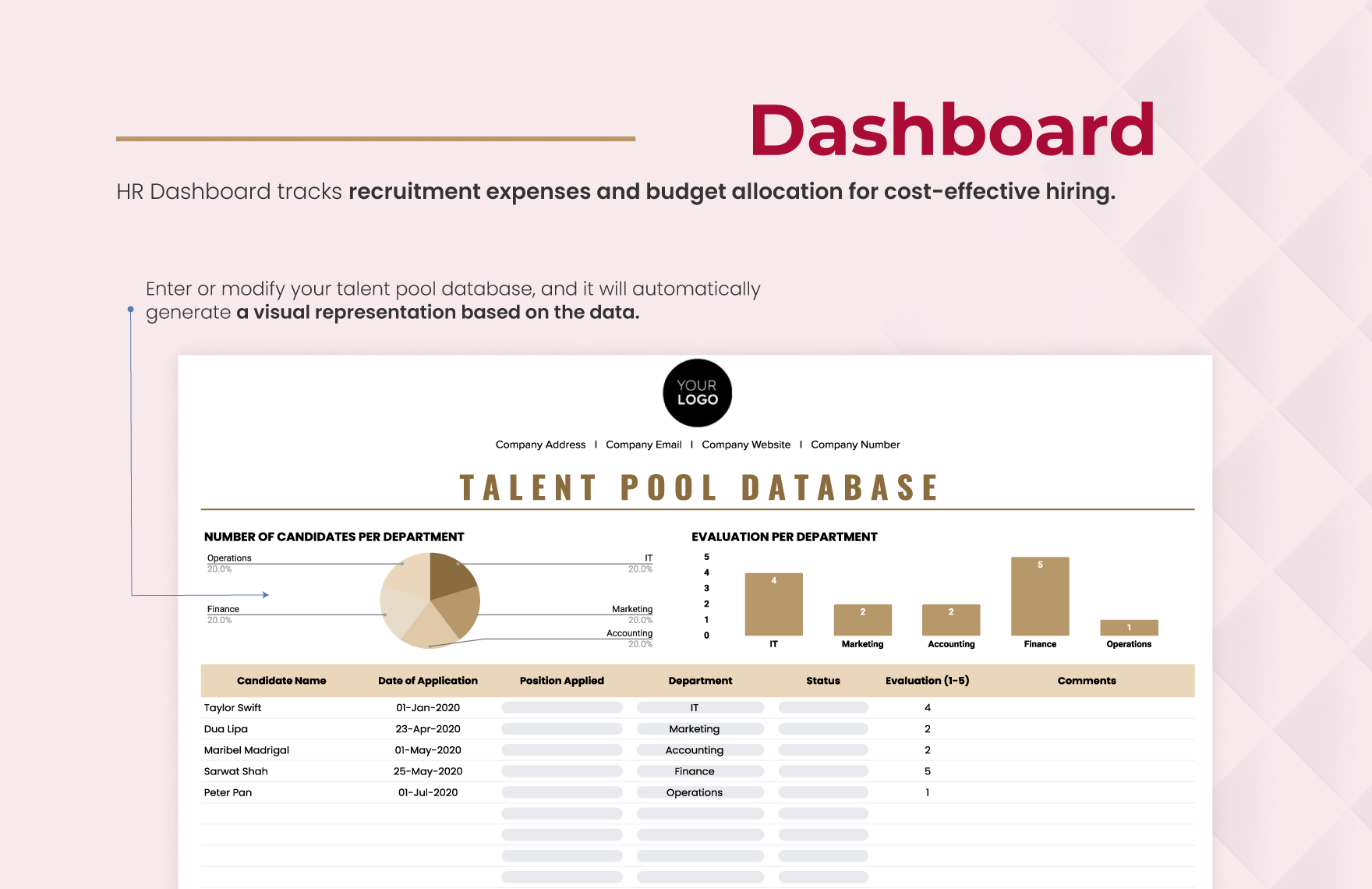 Talent Pool Database HR Template