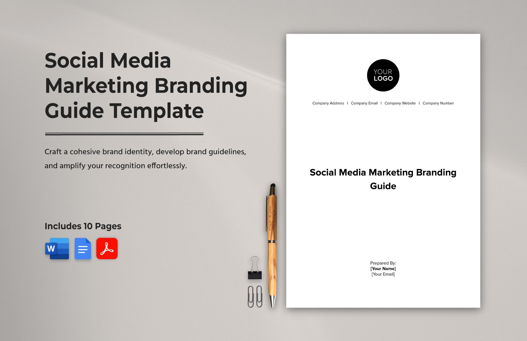 Social Media Marketing Branding Guide Template