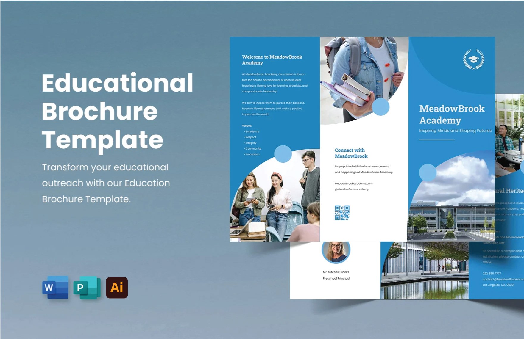 Educational Brochure Template in Word, Illustrator, Publisher