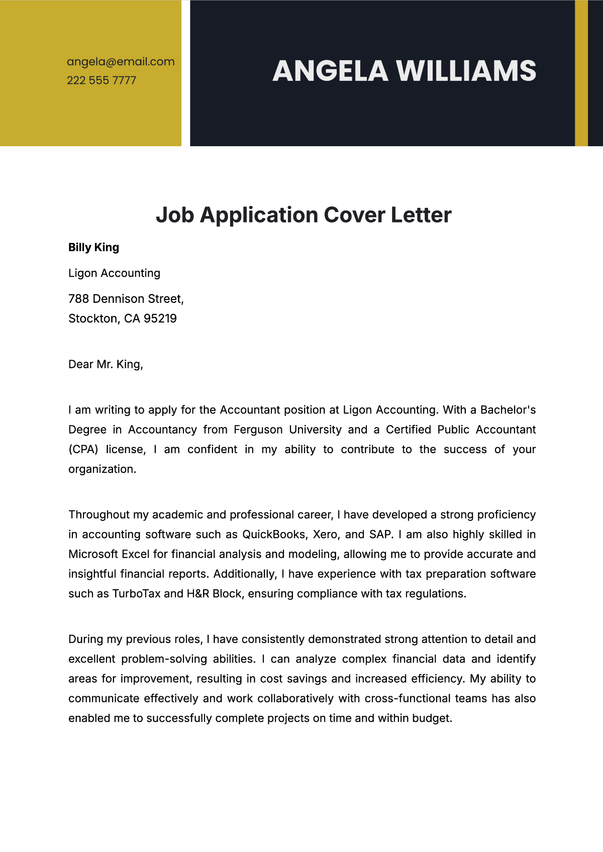 Free Simple Job Application Cover Letter Template To Edit Online Free Simple Job Application Cover Letter Template To Edit Online