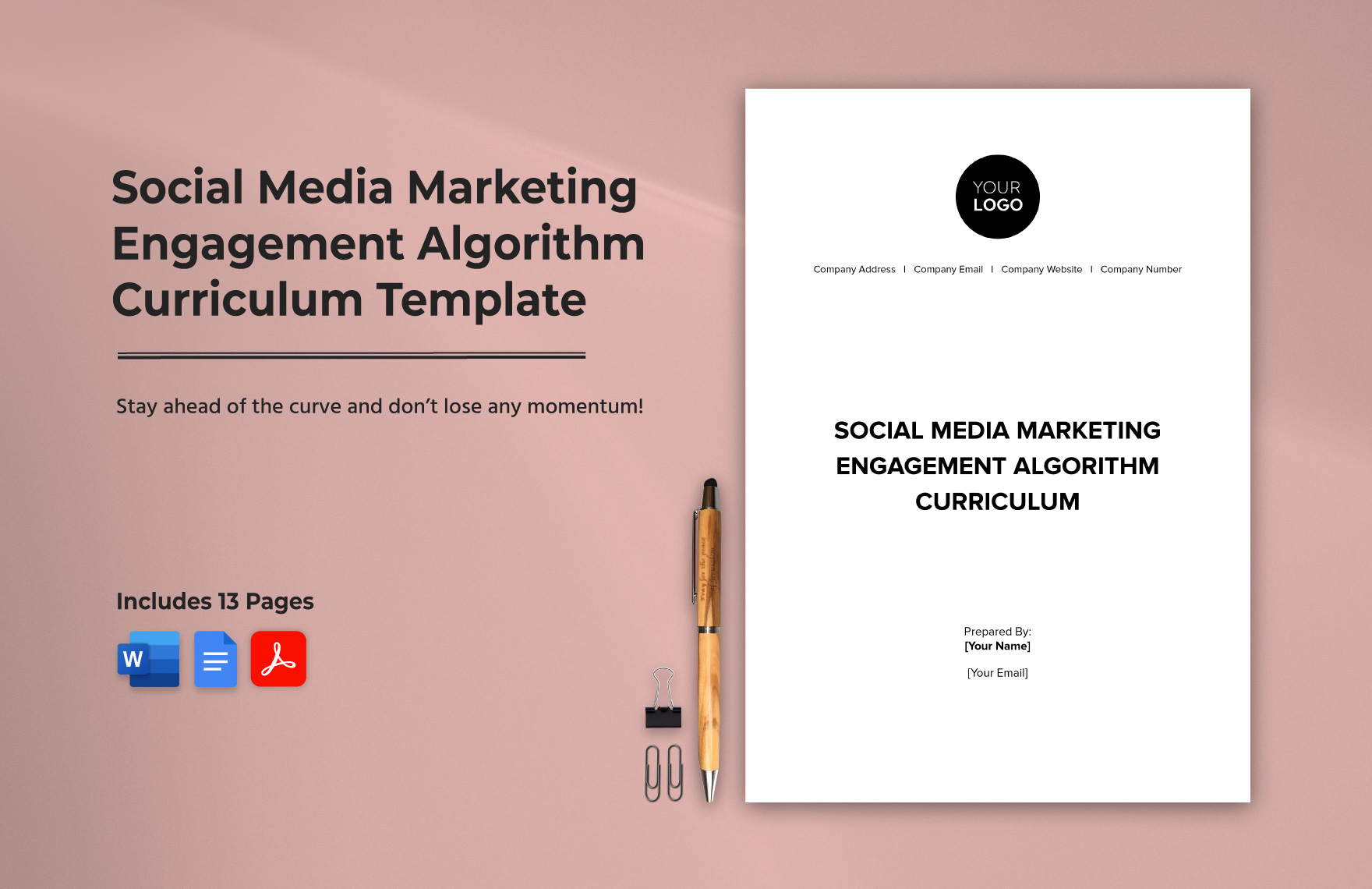 Social Media Marketing Engagement Algorithm Curriculum Template in Word, Google Docs, PDF