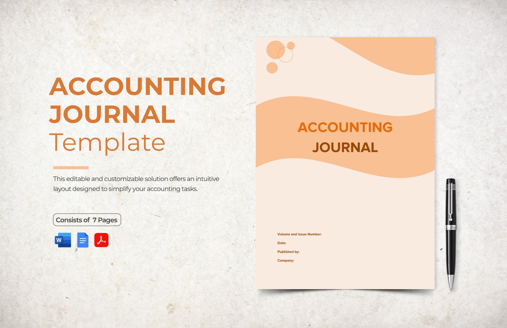 Free Accounting Journal Template in Word, Google Docs, PDF, Apple Pages
