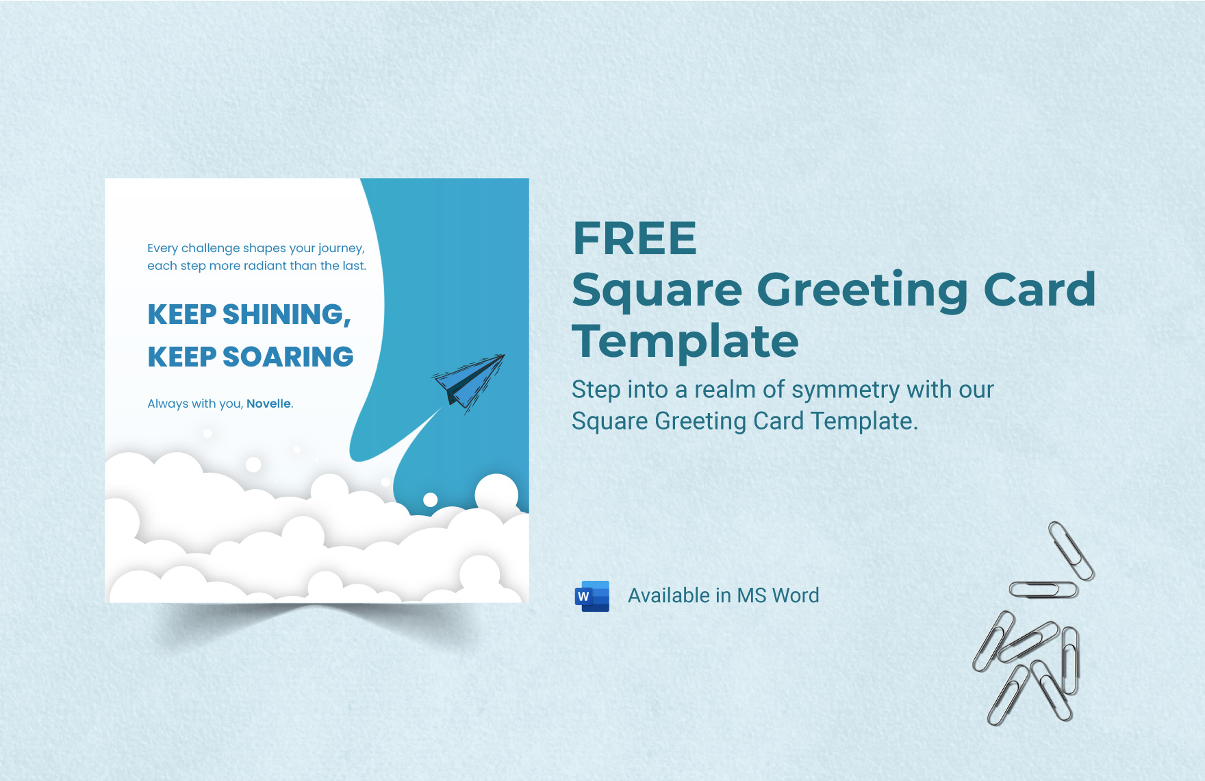 Square Greeting Card Template