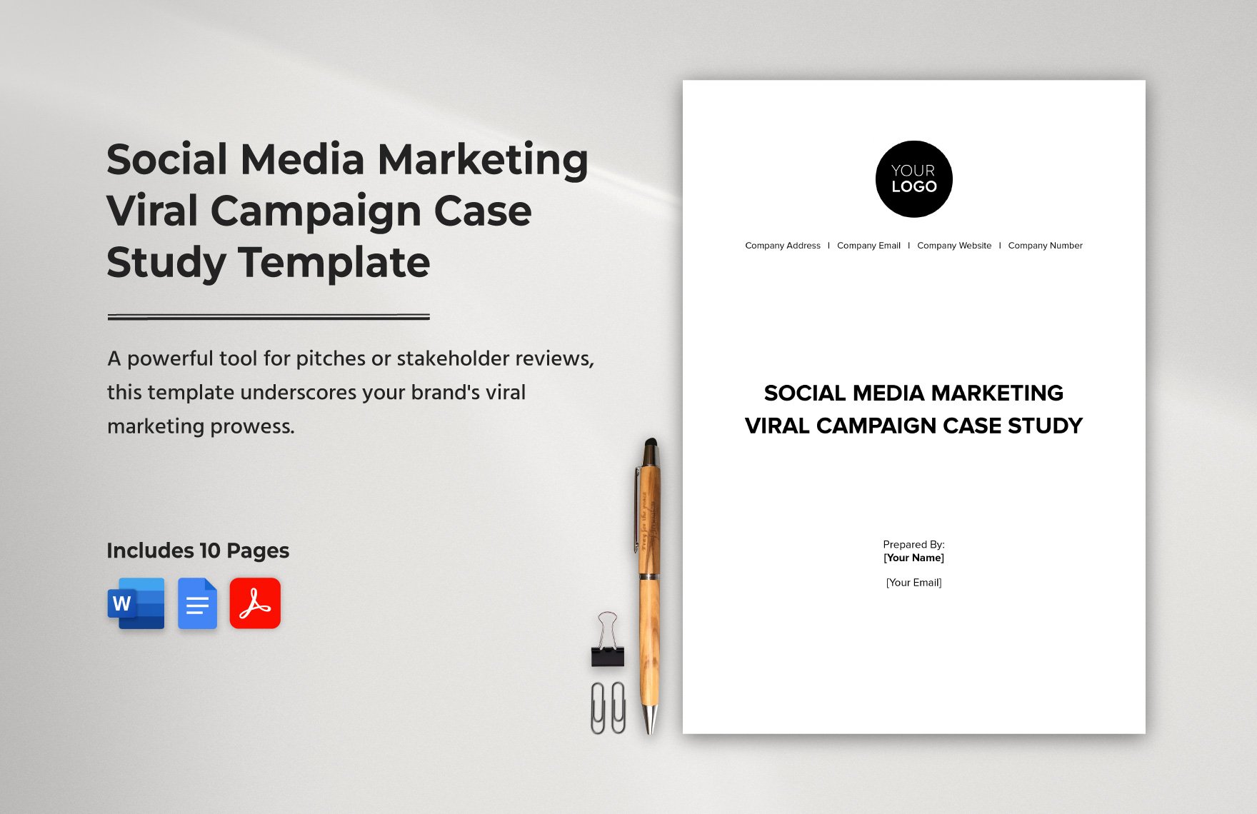 Social Media Marketing Viral Campaign Case Study Template