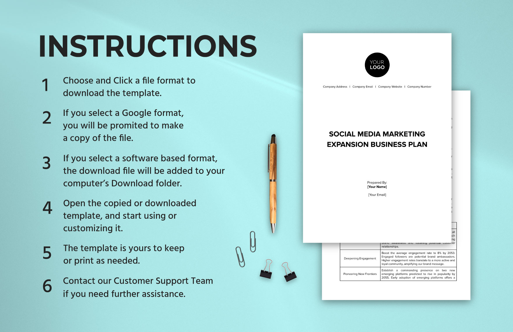Social Media Marketing Expansion Business Plan Template