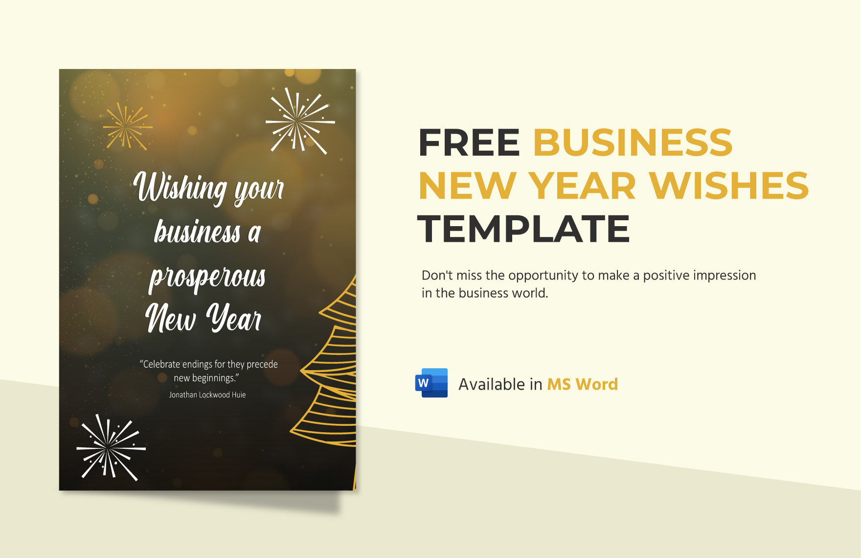 business new year wishes template