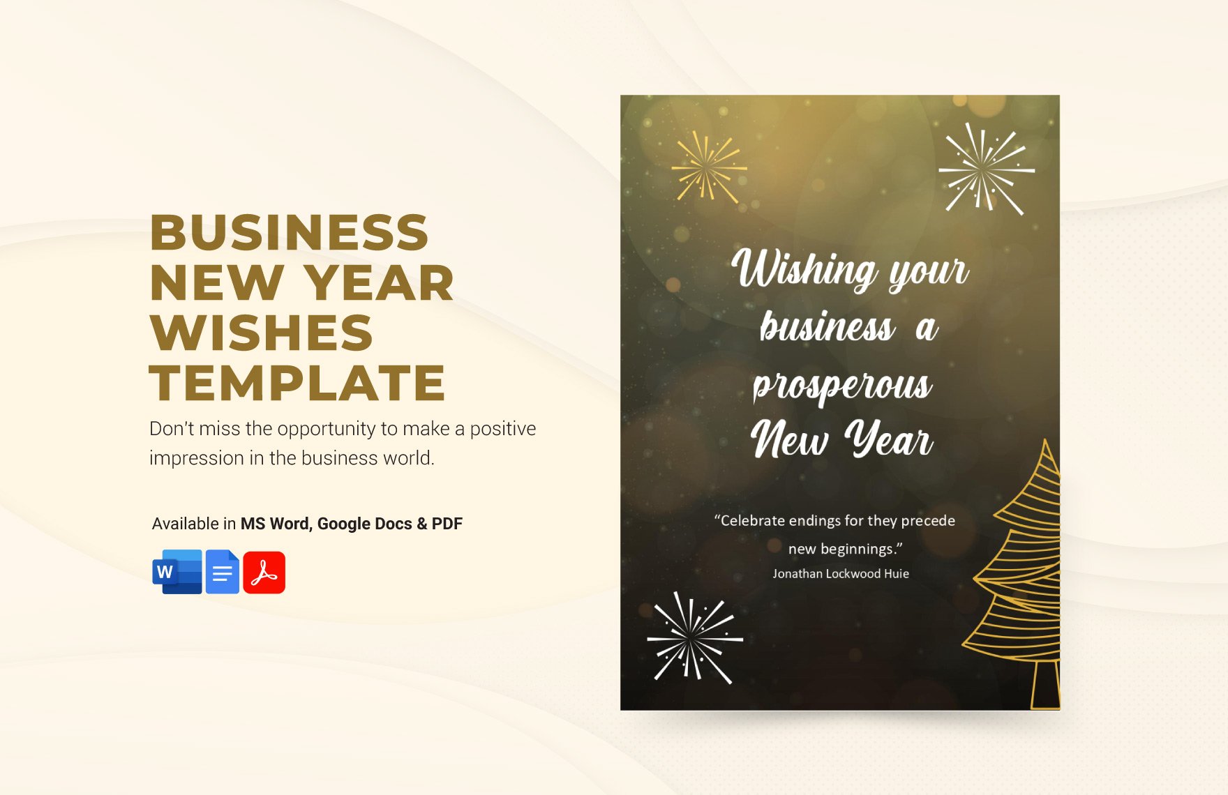 Free Business New Year Wishes Template in Word, Google Docs, PDF