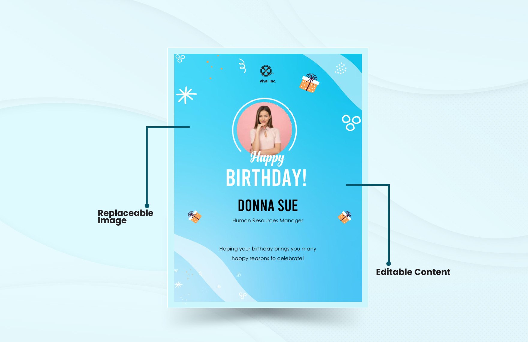 Corporate Birthday Wishes Template