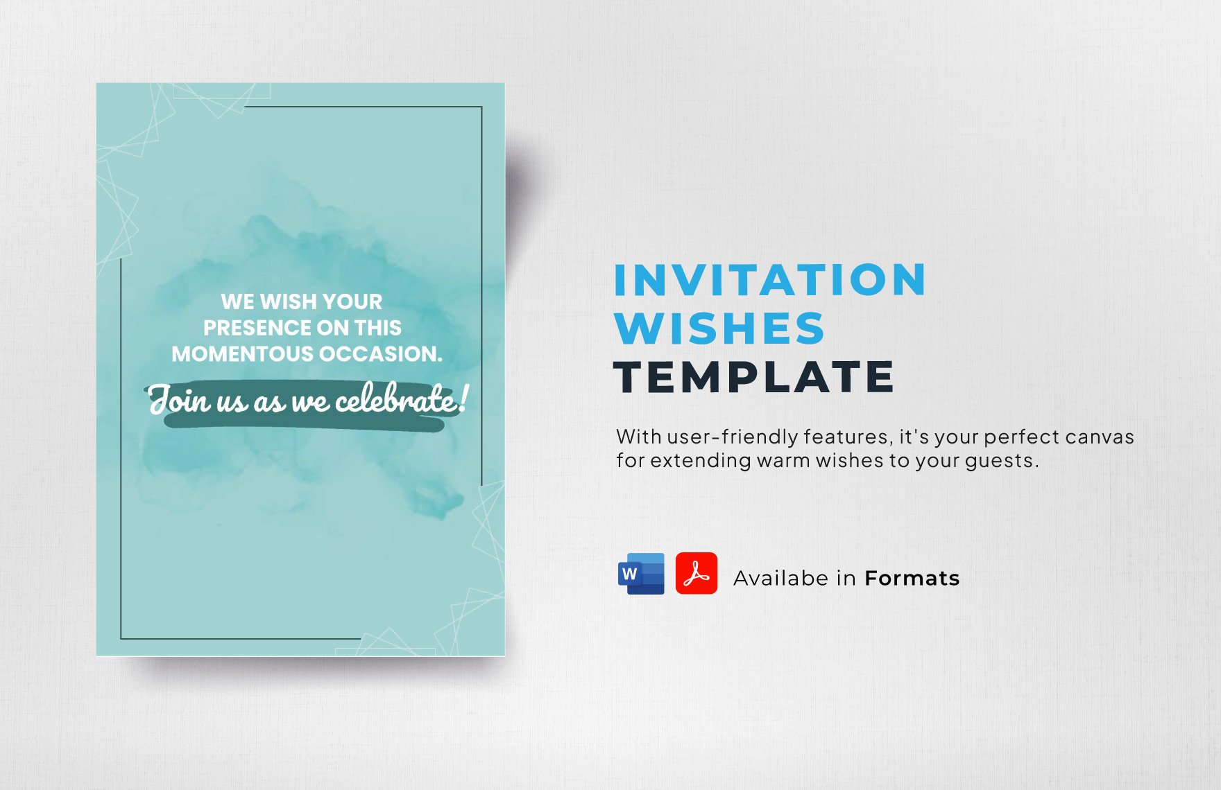 Free Invitation Wishes Template in Word, PDF