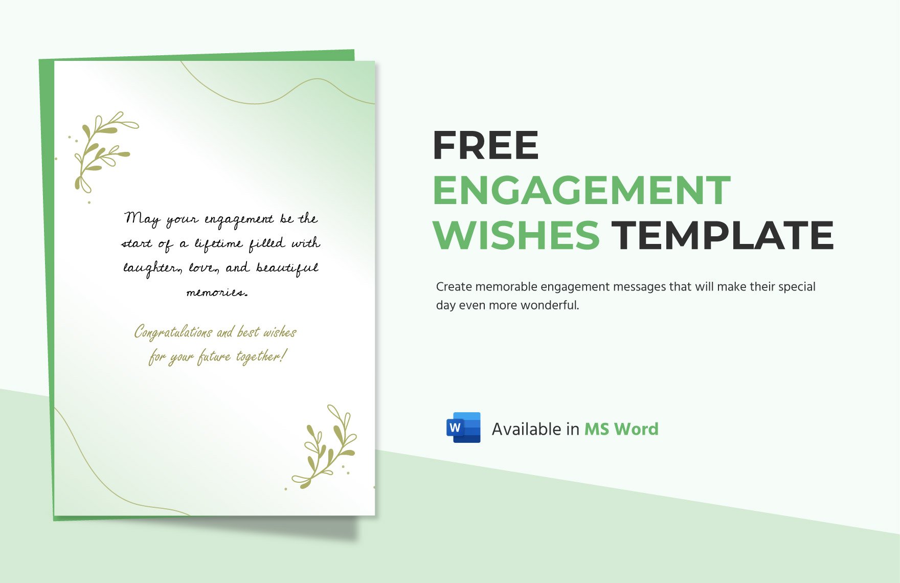 Free Engagement Wishes Template in Word
