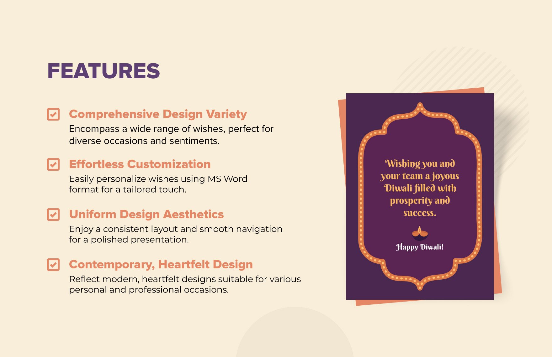 Corporate Diwali Wishes Template
