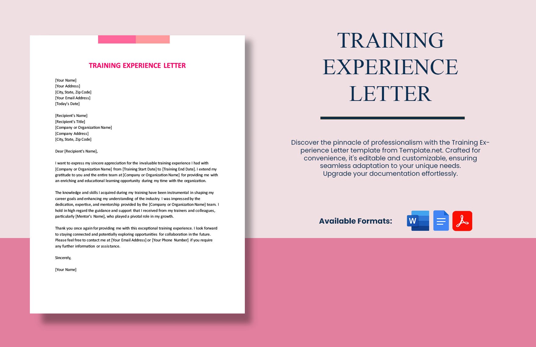 Free Training Experience Letter