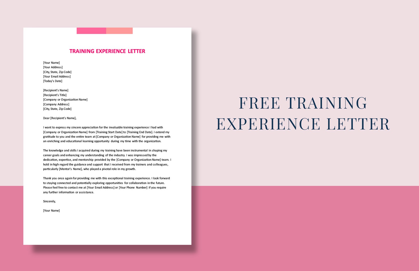 Training Experience Letter