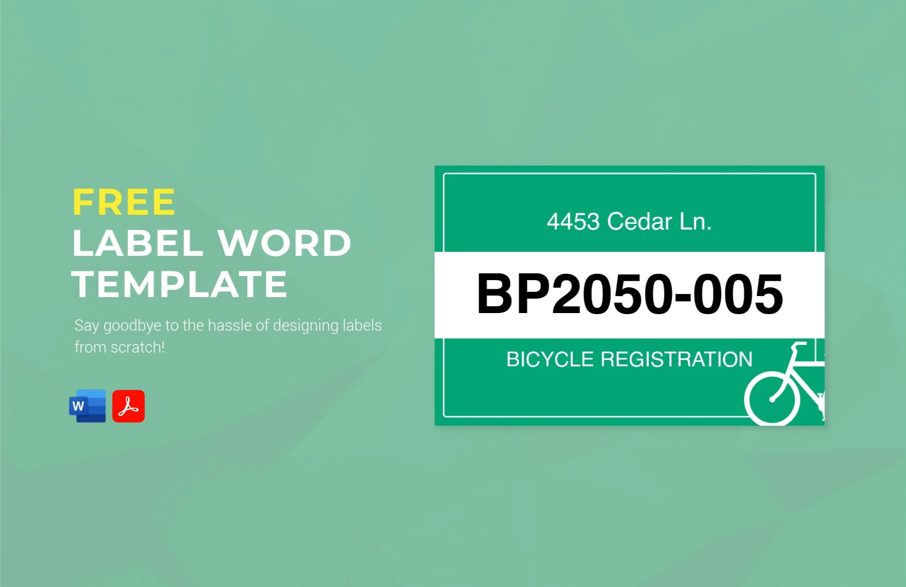 Label Word Template