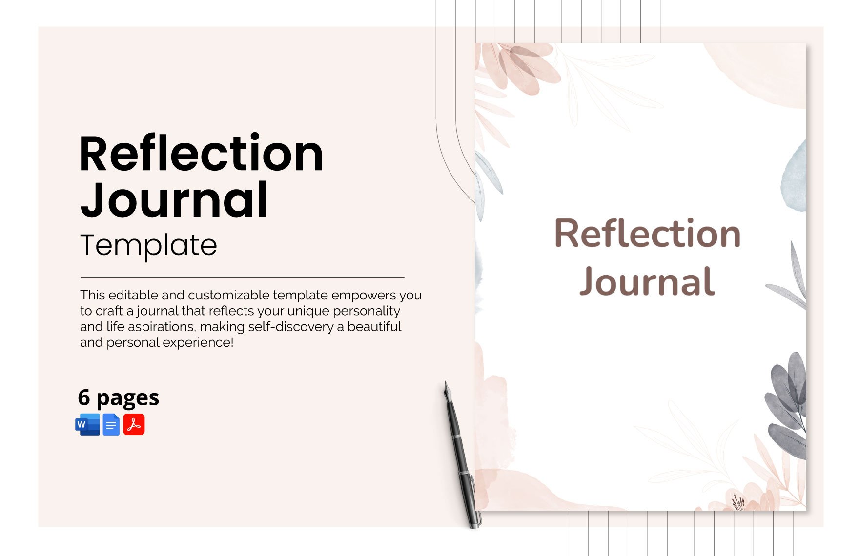 Free Reflection Journal Template in Word, Google Docs, PDF, Apple Pages