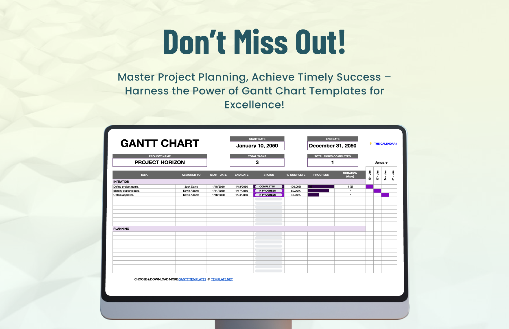 Gantt Chart Template