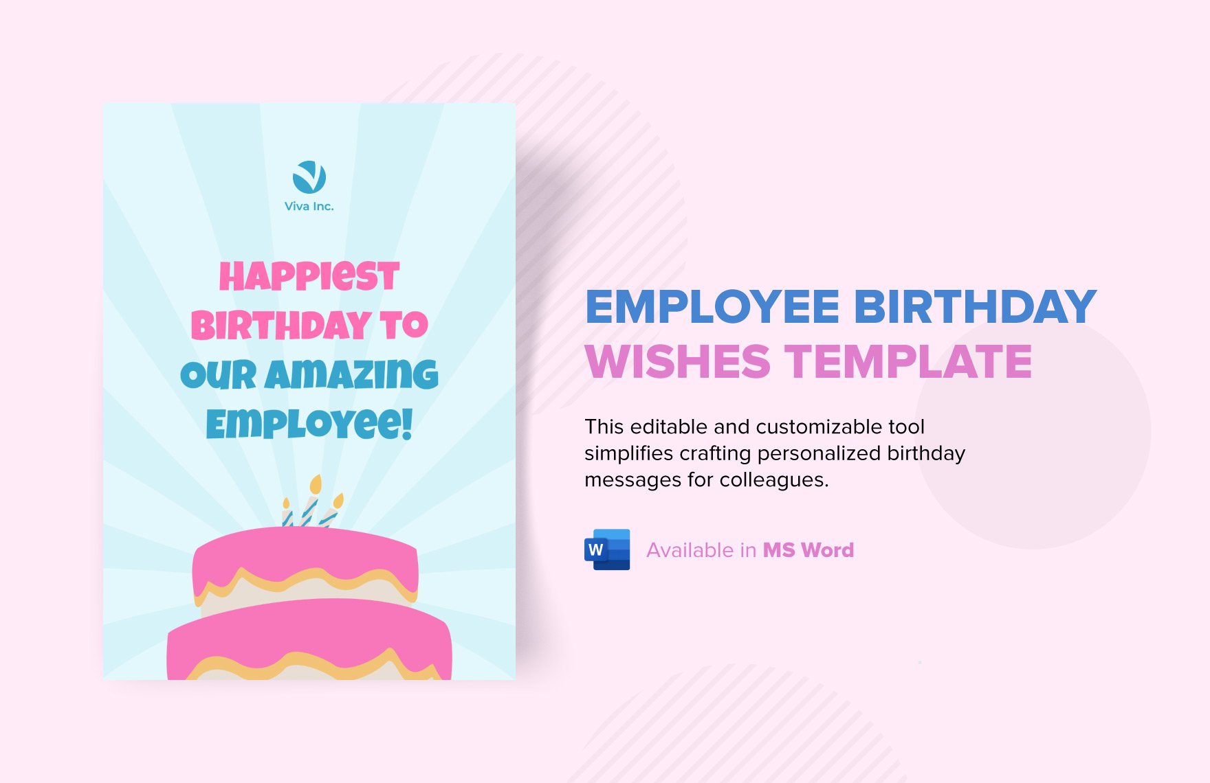 Employee Birthday Wishes Template