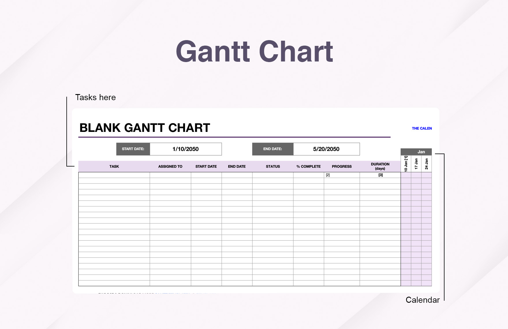 Blank Gantt Chart Template