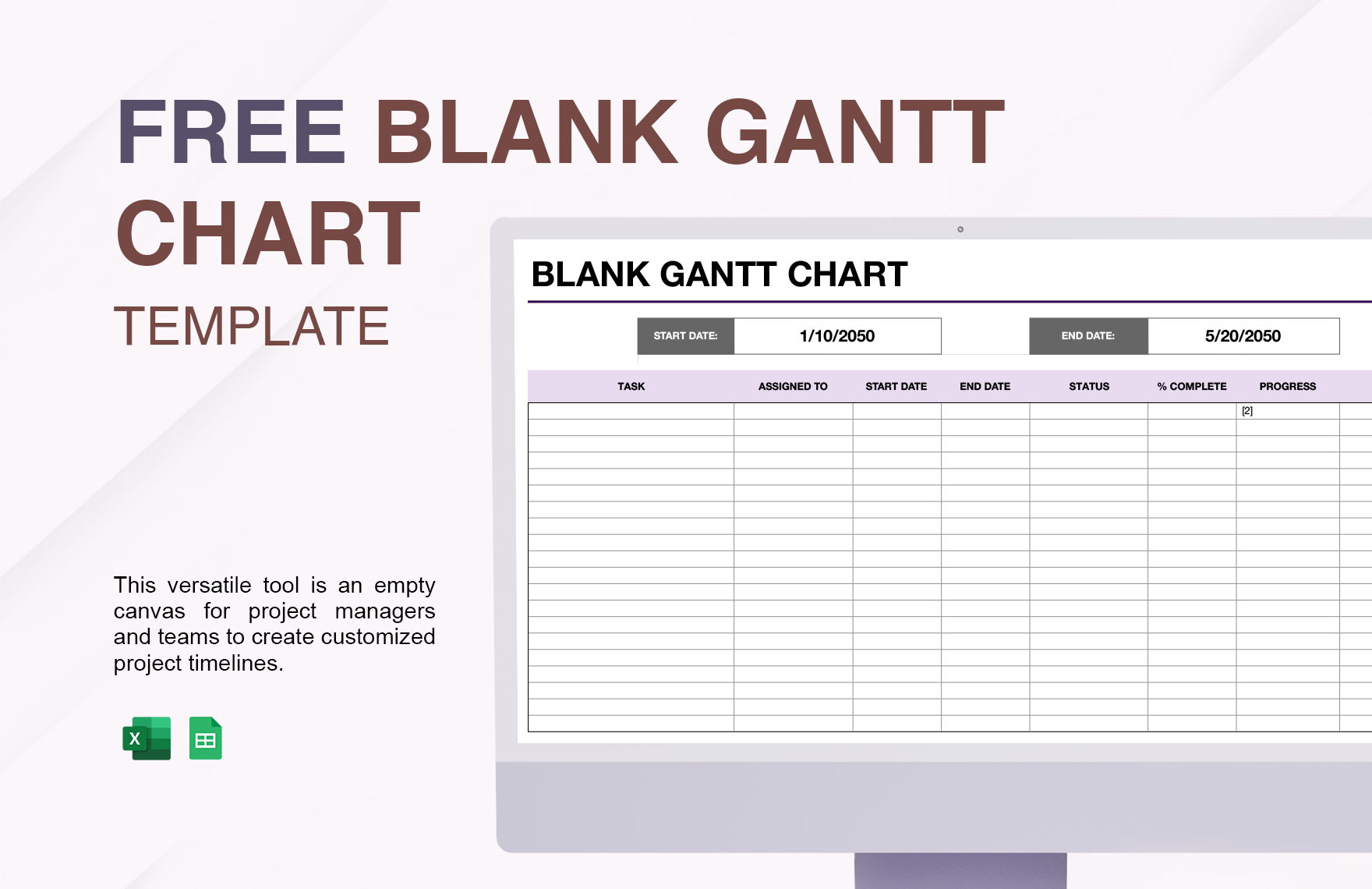 Research Proposal Timeline Gantt Chart Template in Excel - Download ...