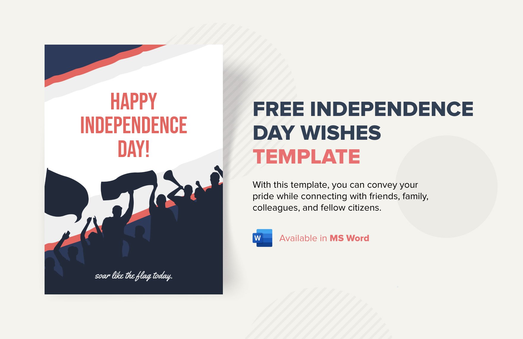 Free Independence Day Wishes Template in Word