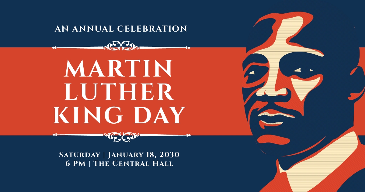 Free Martin Luther King Day Facebook Post Template.jpe