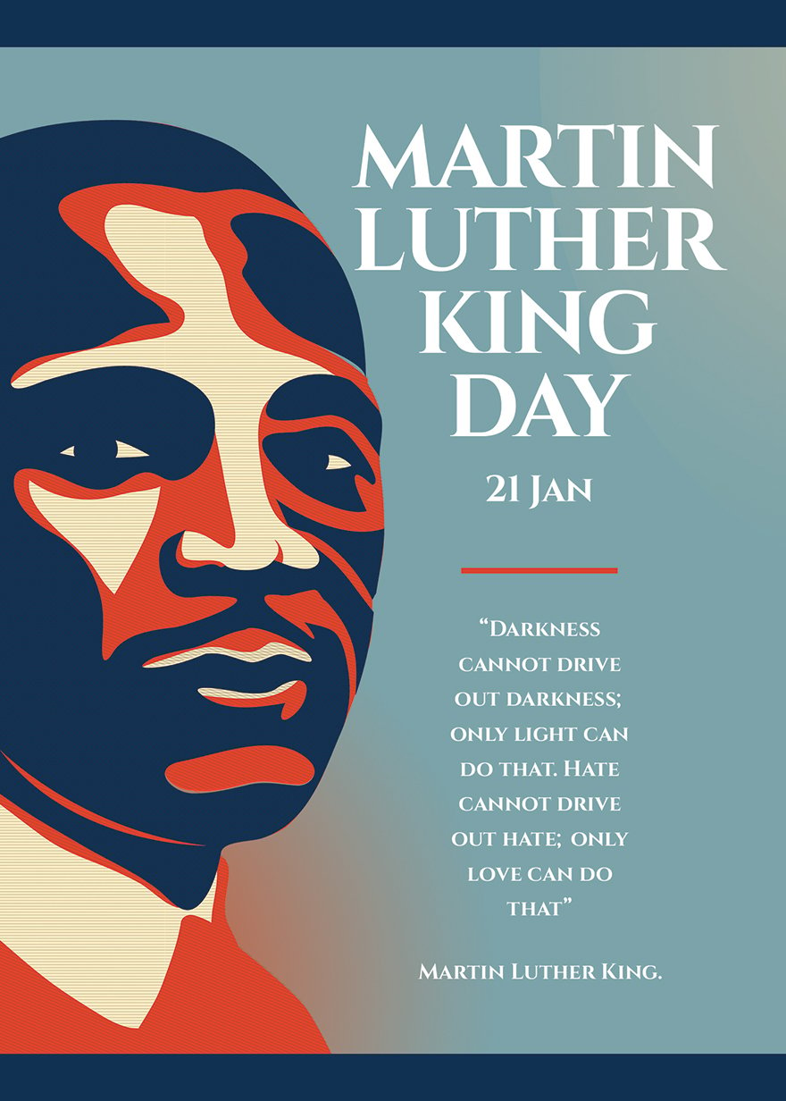 Martin Luther King Day Greeting Card Template