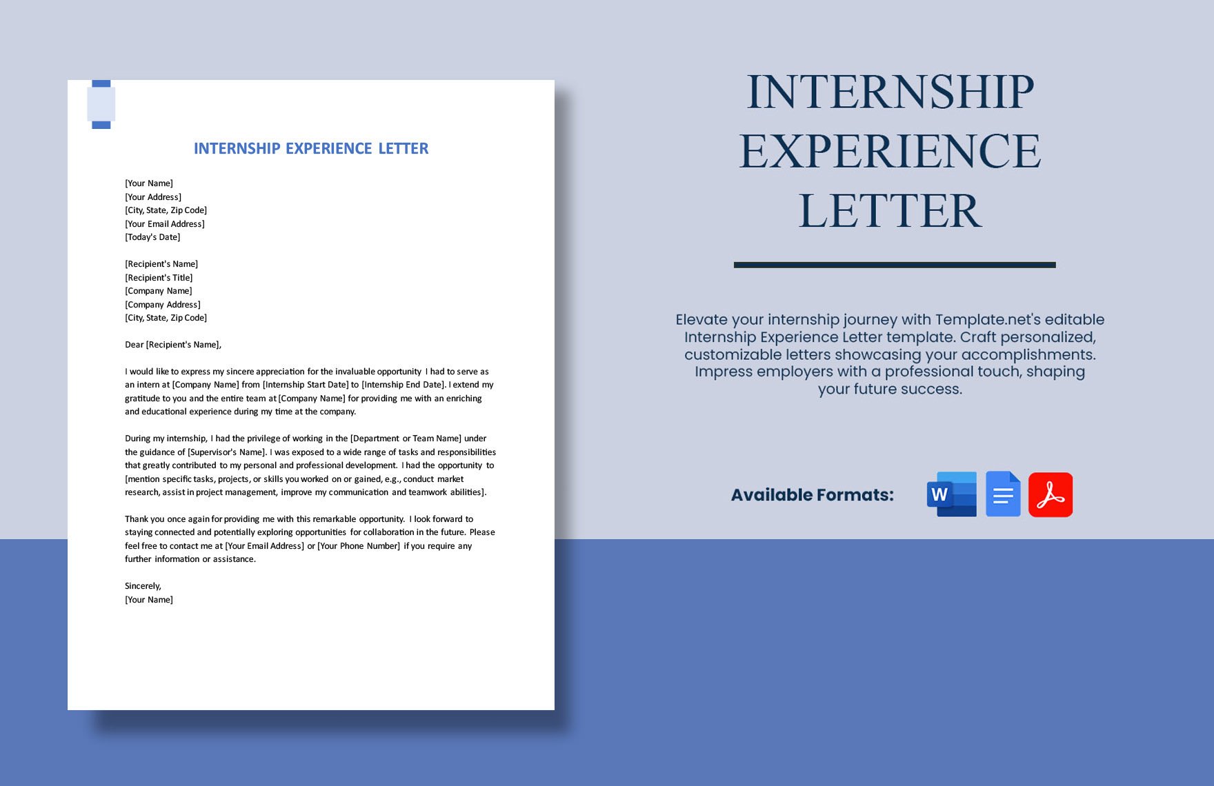 Free Internship Experience Letter in Word, Google Docs, PDF