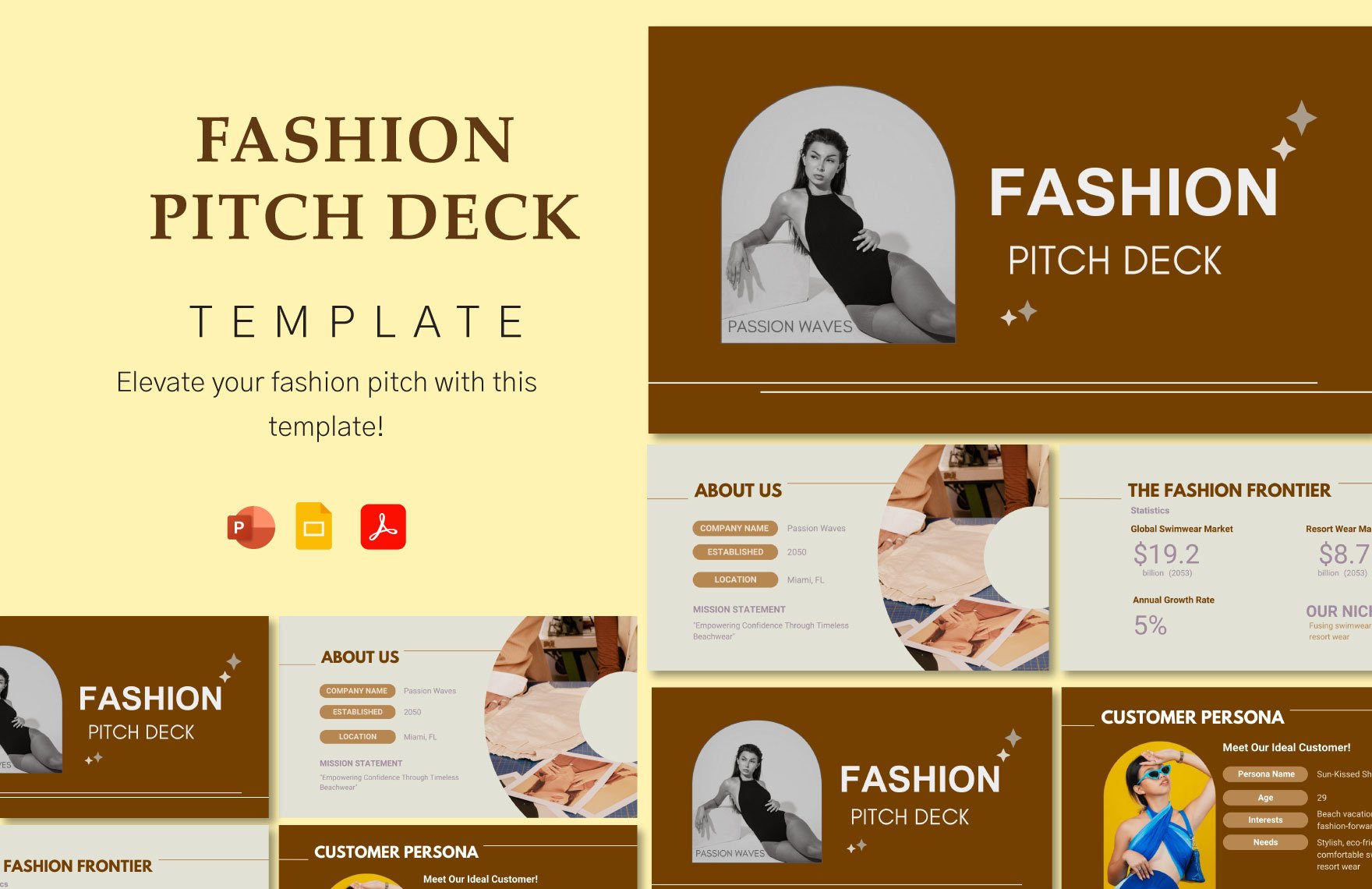 Fashion Pitch Deck Template