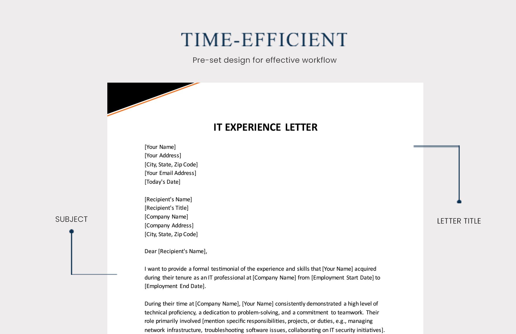 It Experience Letter