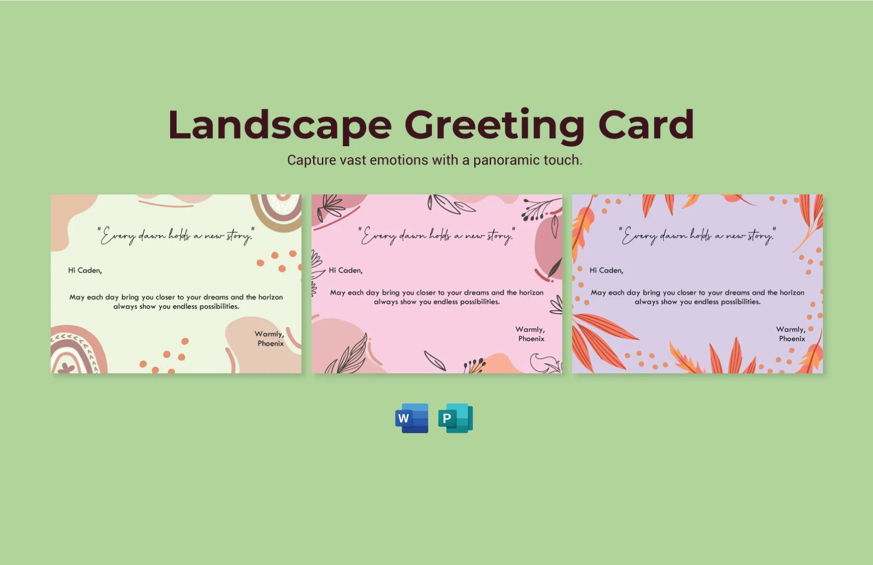Landscape Greeting Card Template