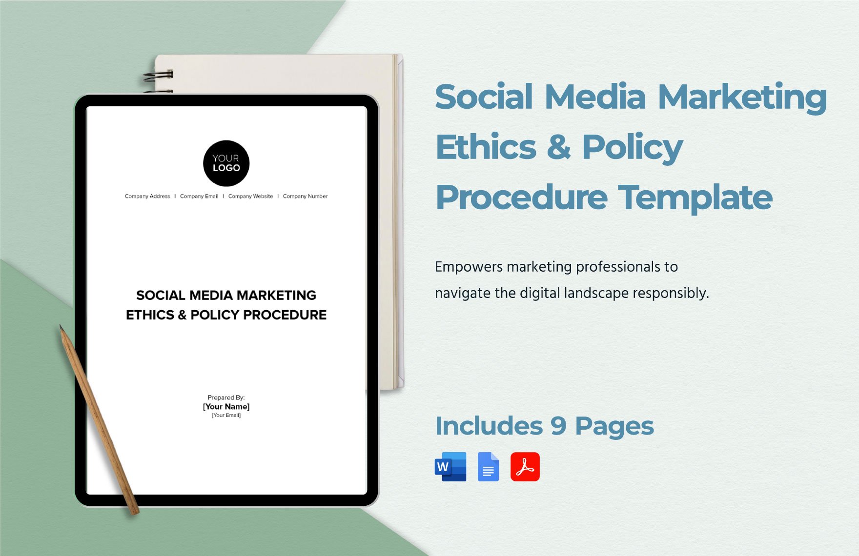 Social Media Marketing Ethics & Policy Procedure Template in Word, Google Docs, PDF