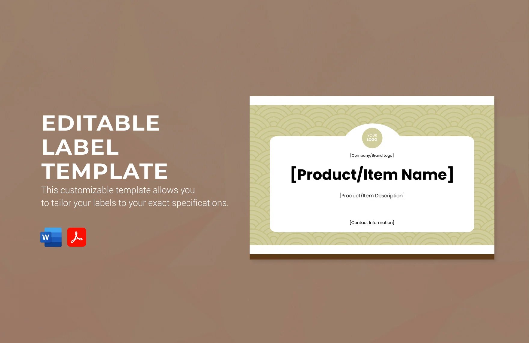 Free Editable Label Template in Word, PDF