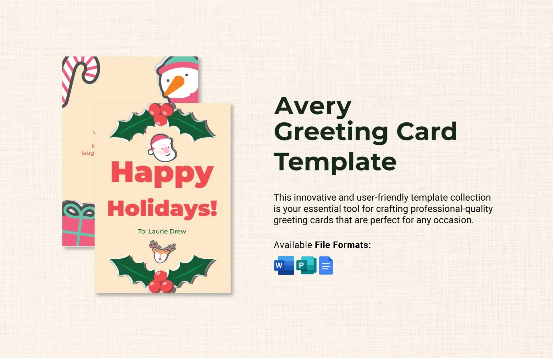 Avery Greeting Card Template in Word, Google Docs, Publisher