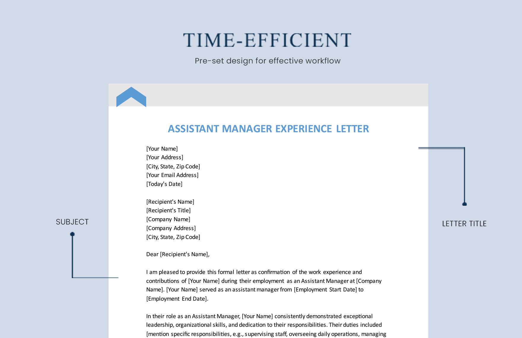 Assistant Manager Experience Letter