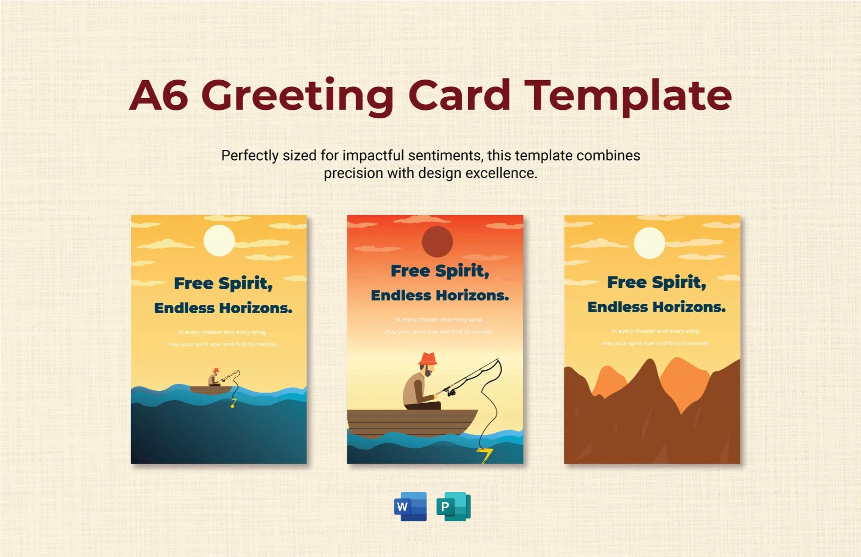 A6 Greeting Card Template