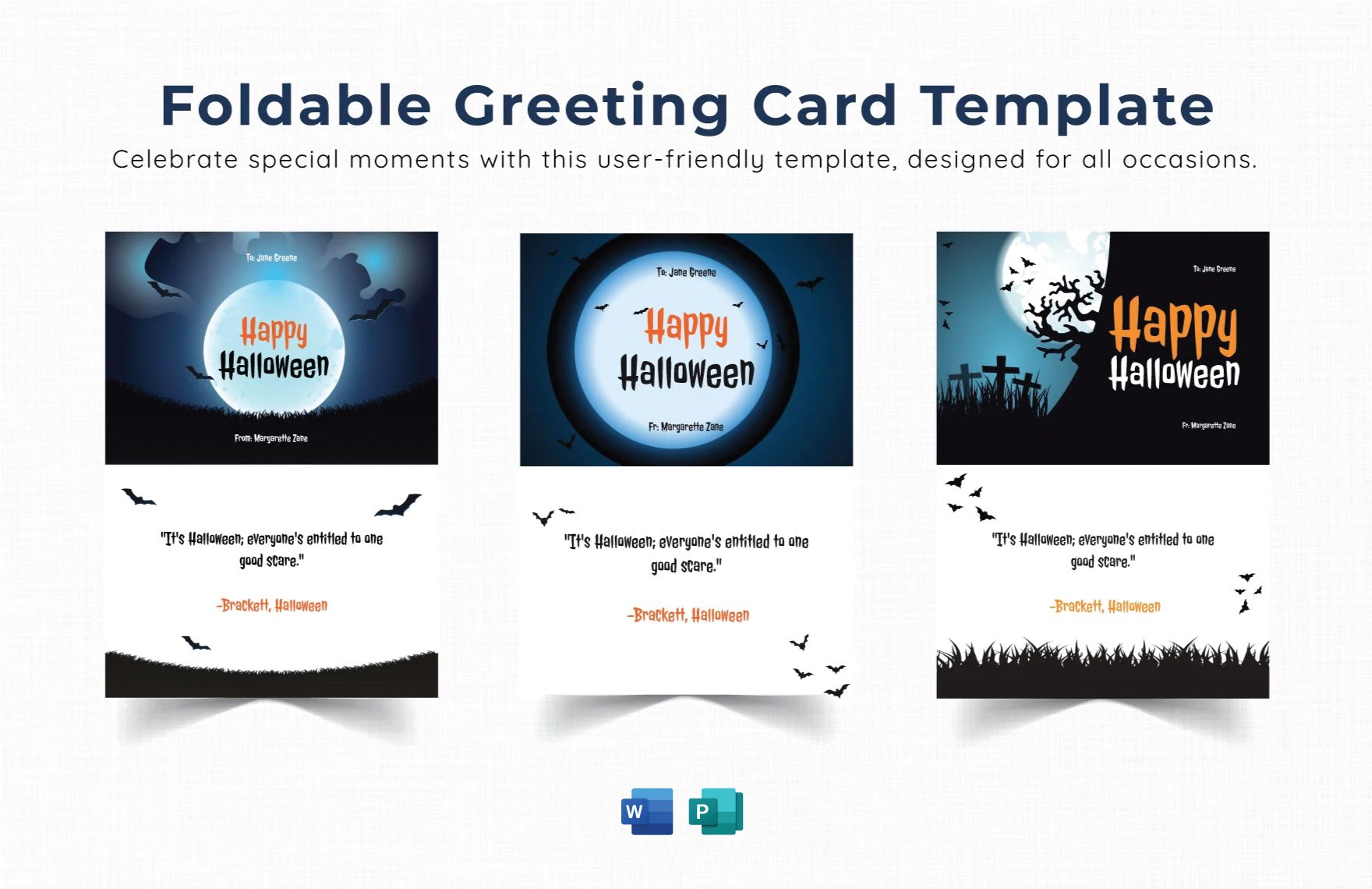 Foldable Greeting Card Template