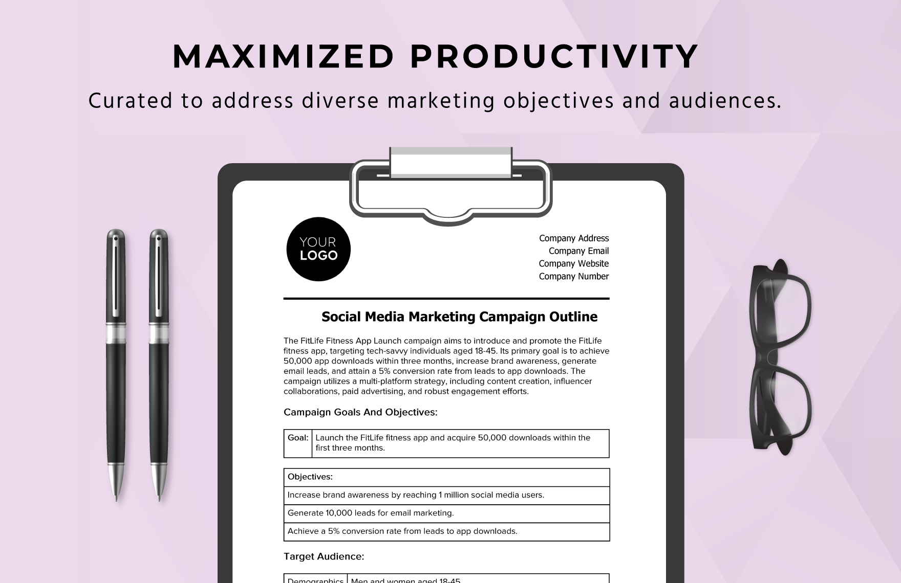 Social Media Marketing Campaign Outline Template