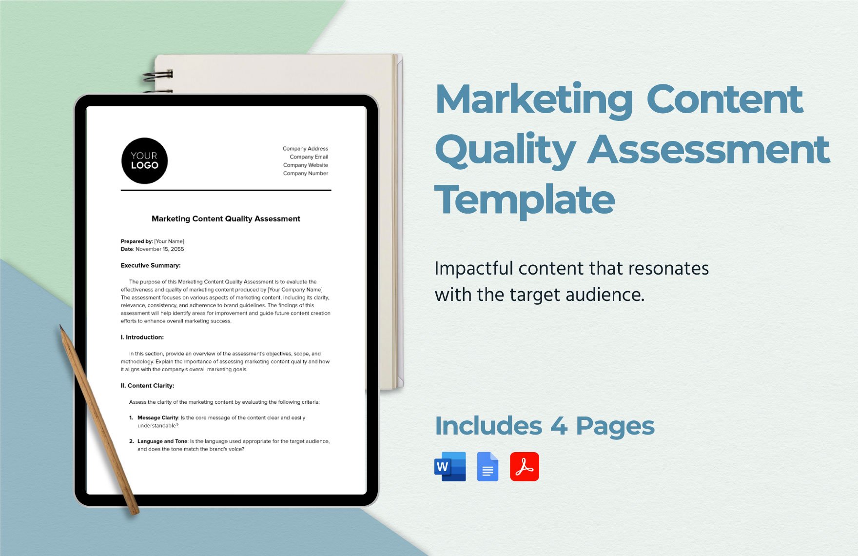Marketing Content Quality Assessment Template