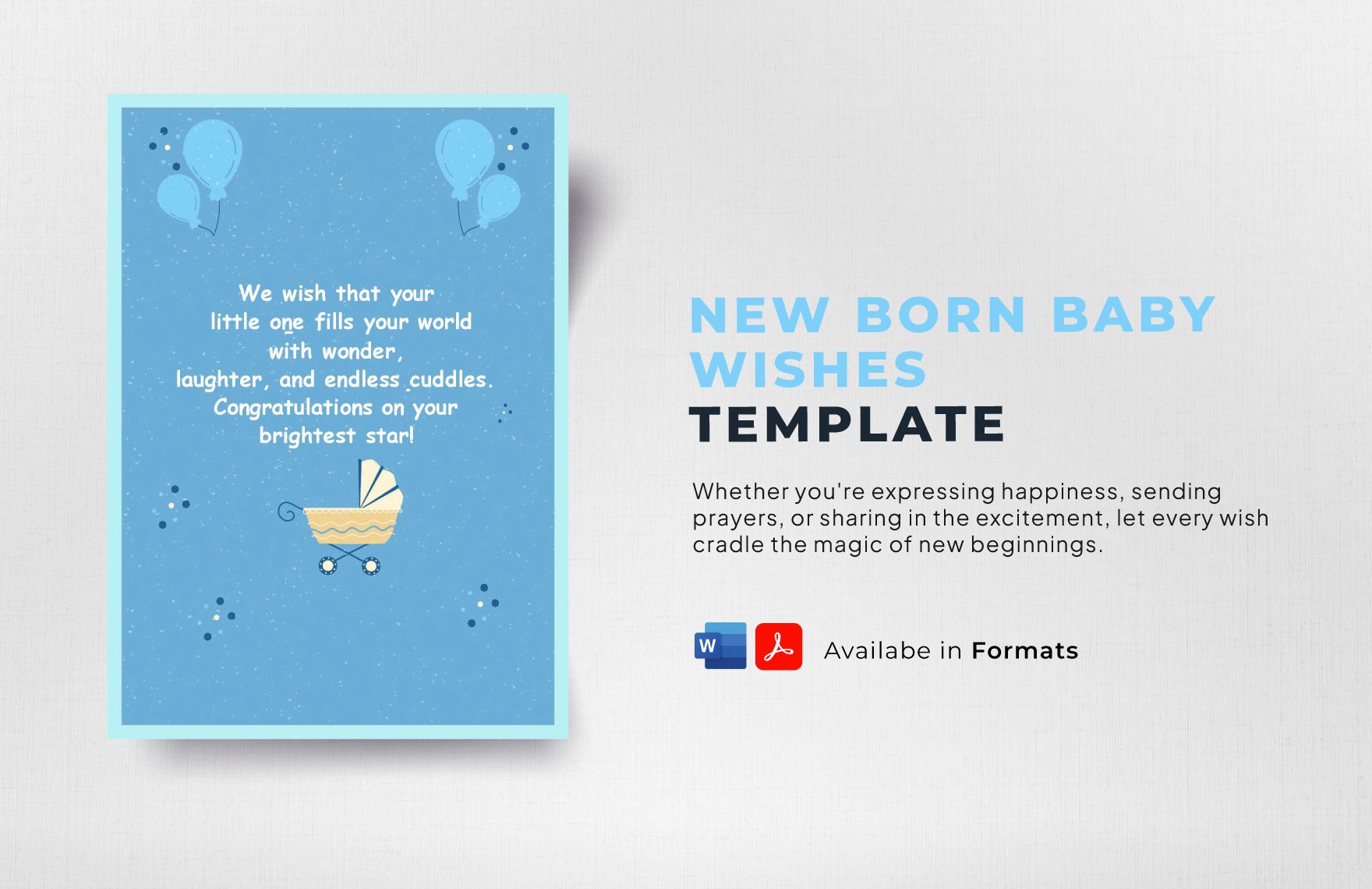 New Born Baby Wishes Template