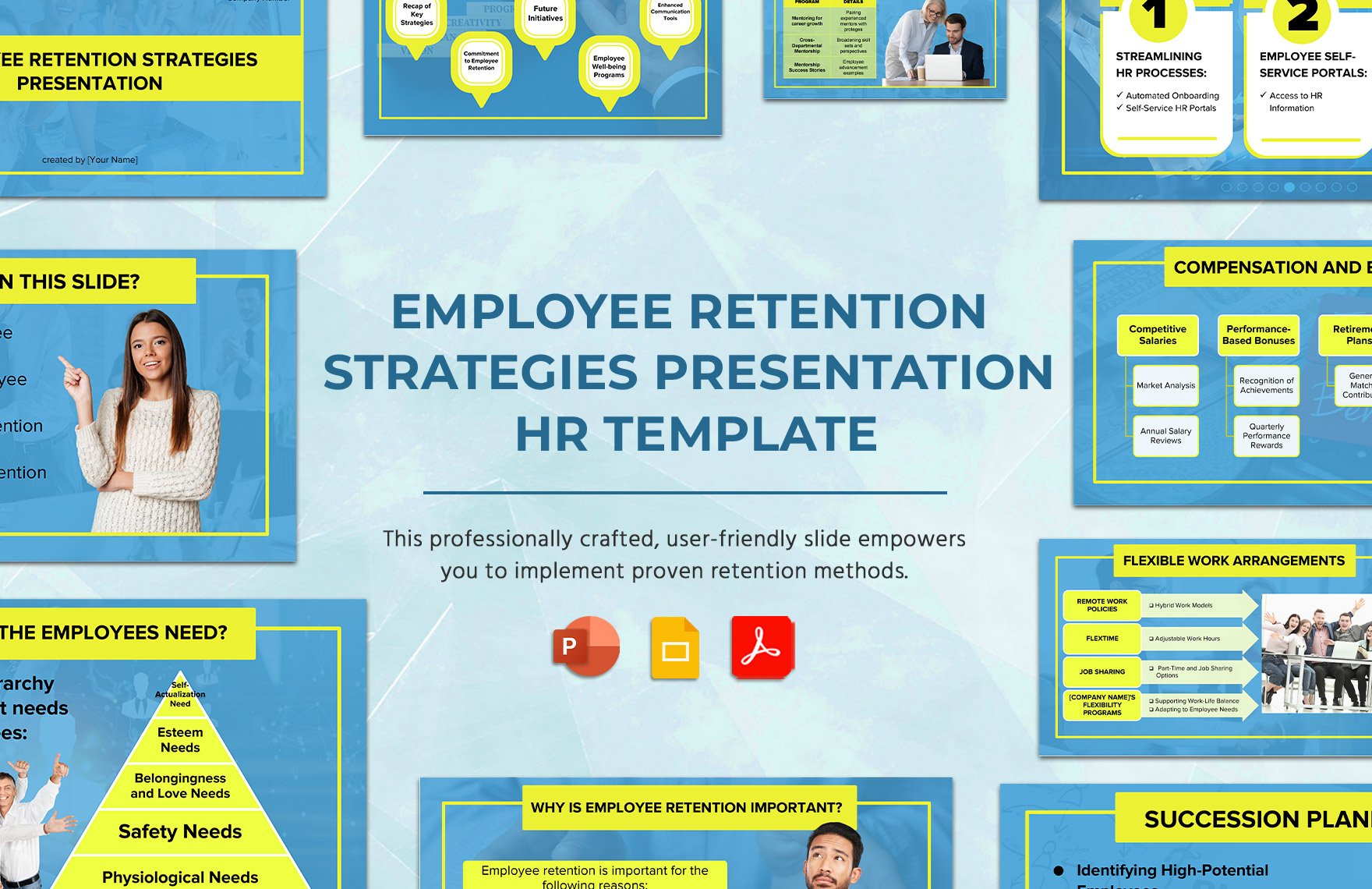 Employee Retention Strategies Presentation HR Template