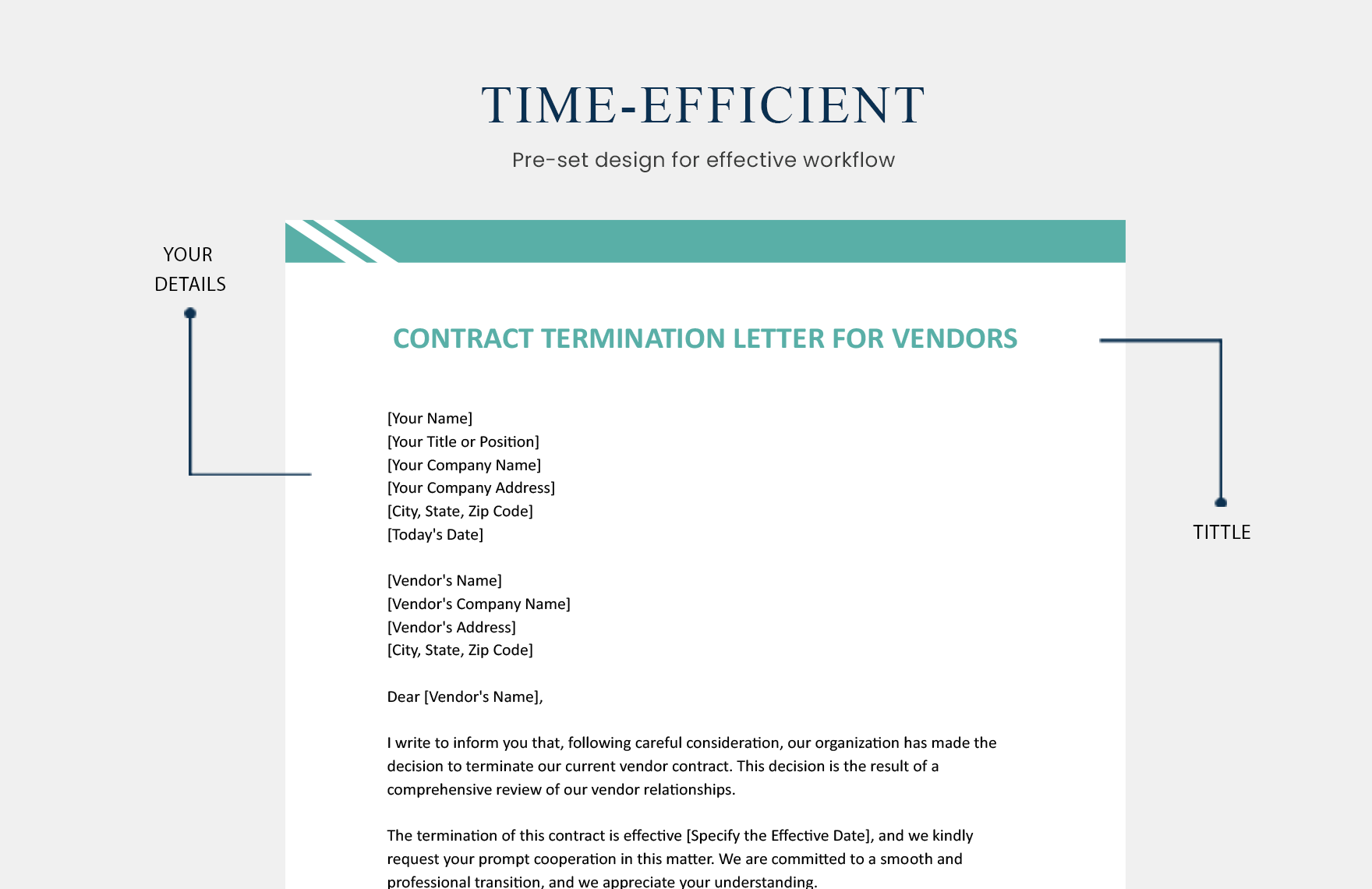 Contract Termination Letter For Vendors