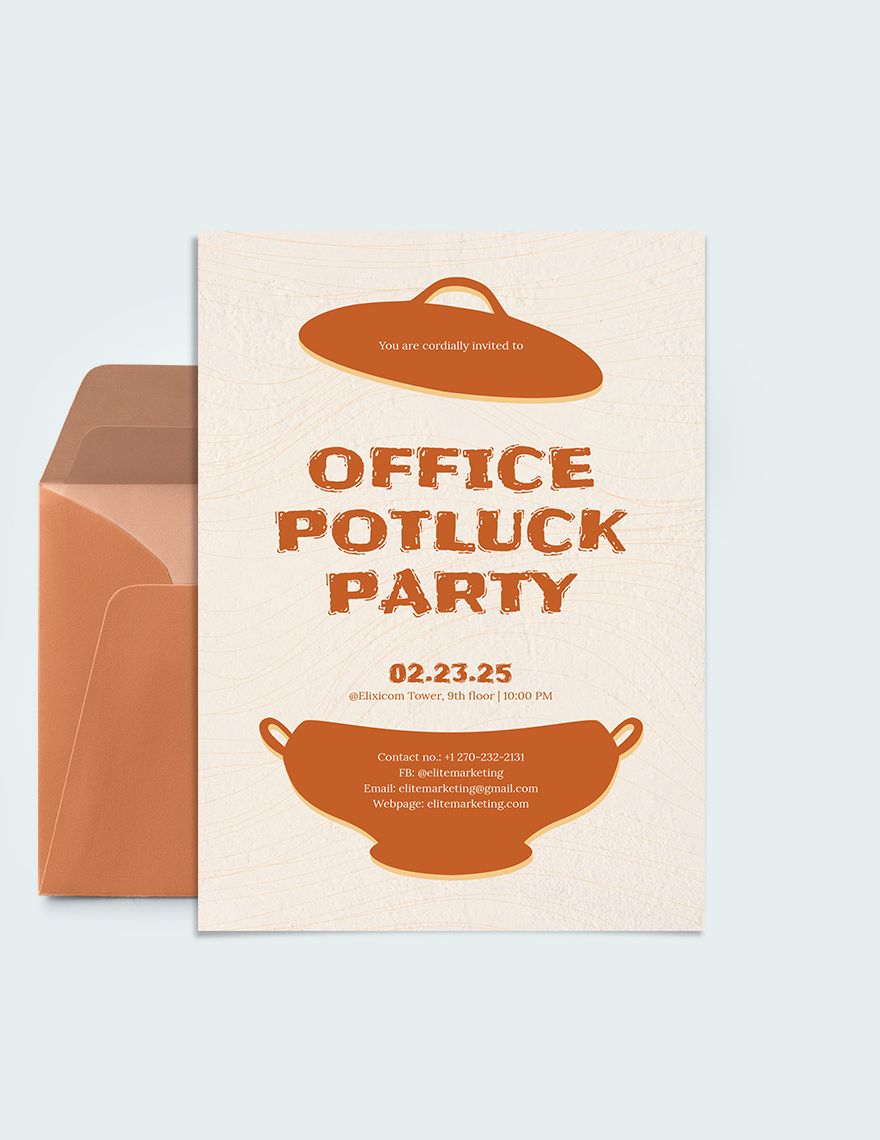Office Potluck Party Invitation