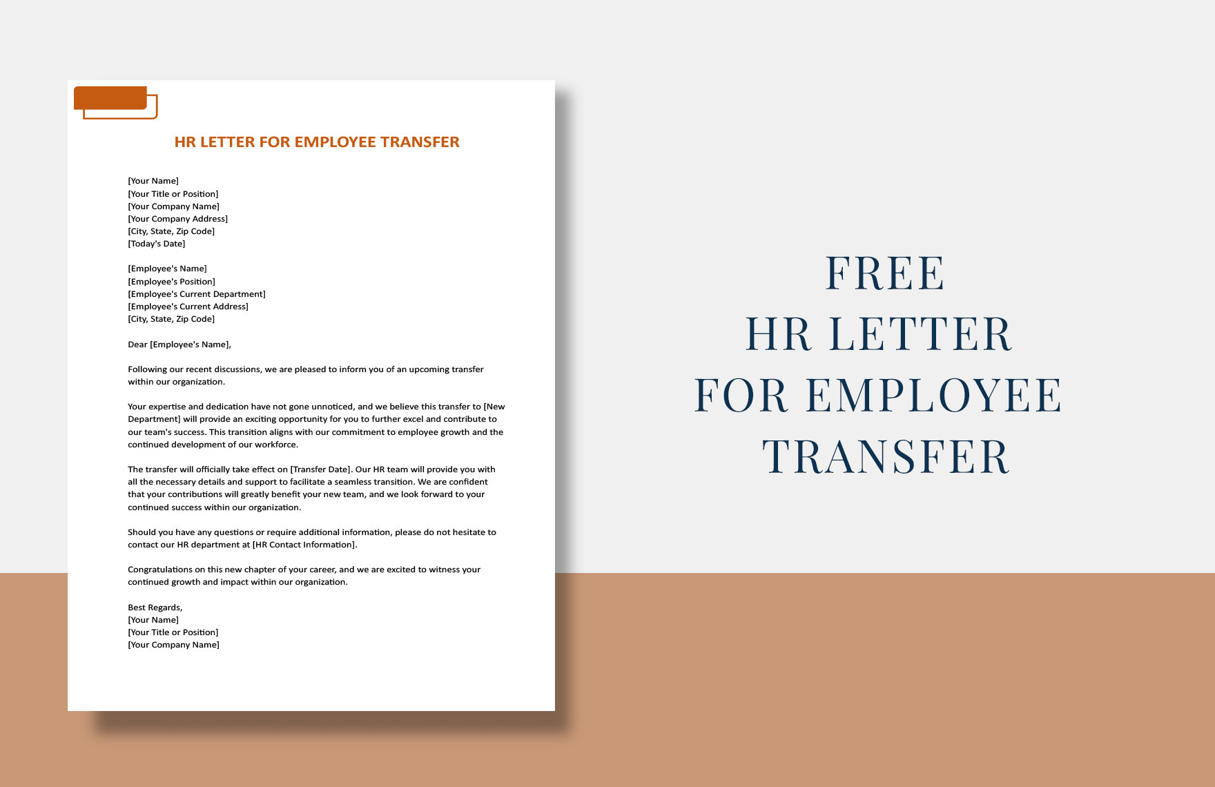 HR Letter for Employee Transfer