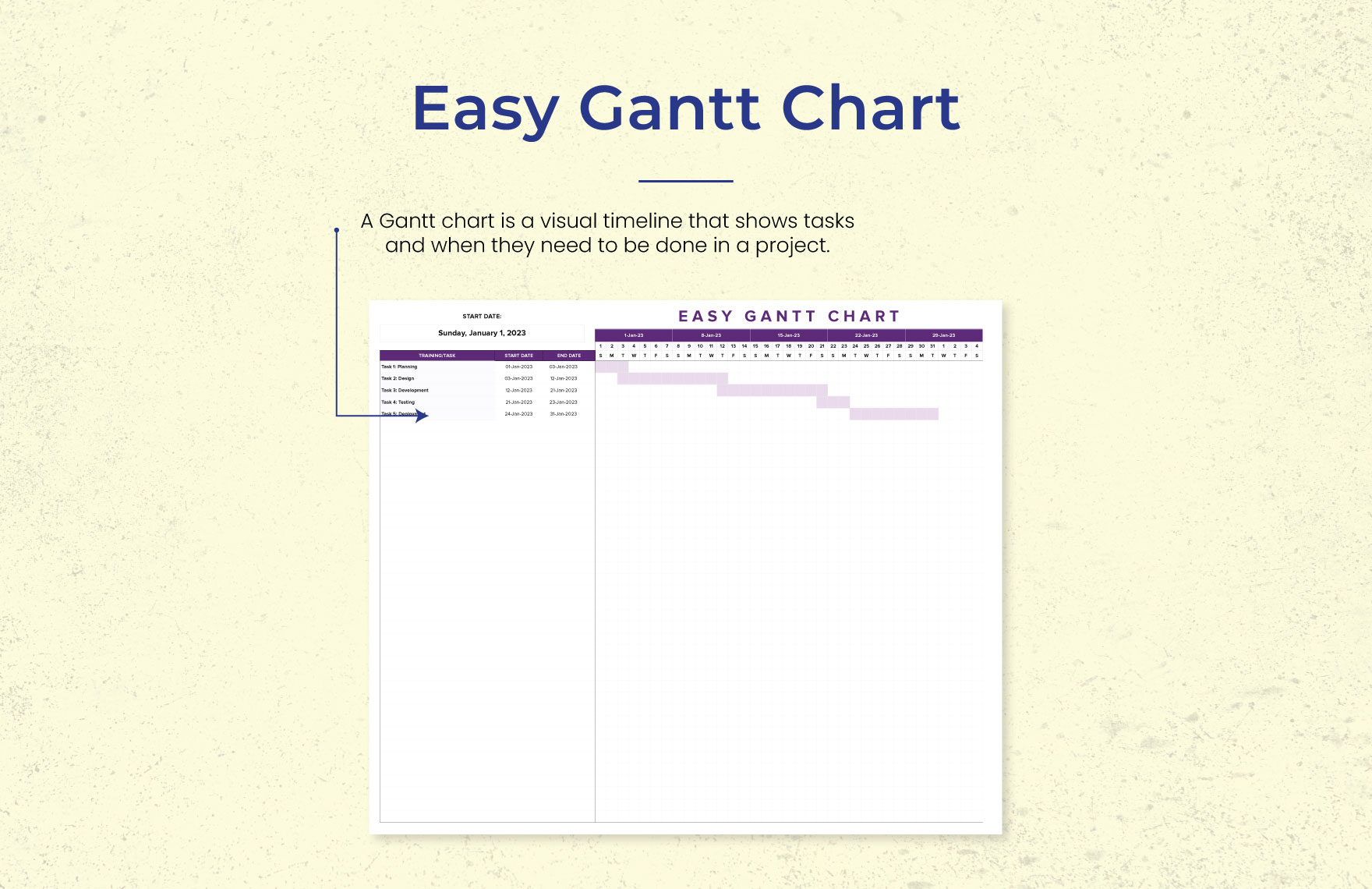 Easy Gantt Chart Template