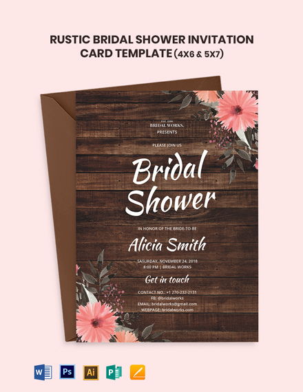 Bridal Shower Tea Party Invitation Template Illustrator Word Outlook Apple Pages Psd 3191