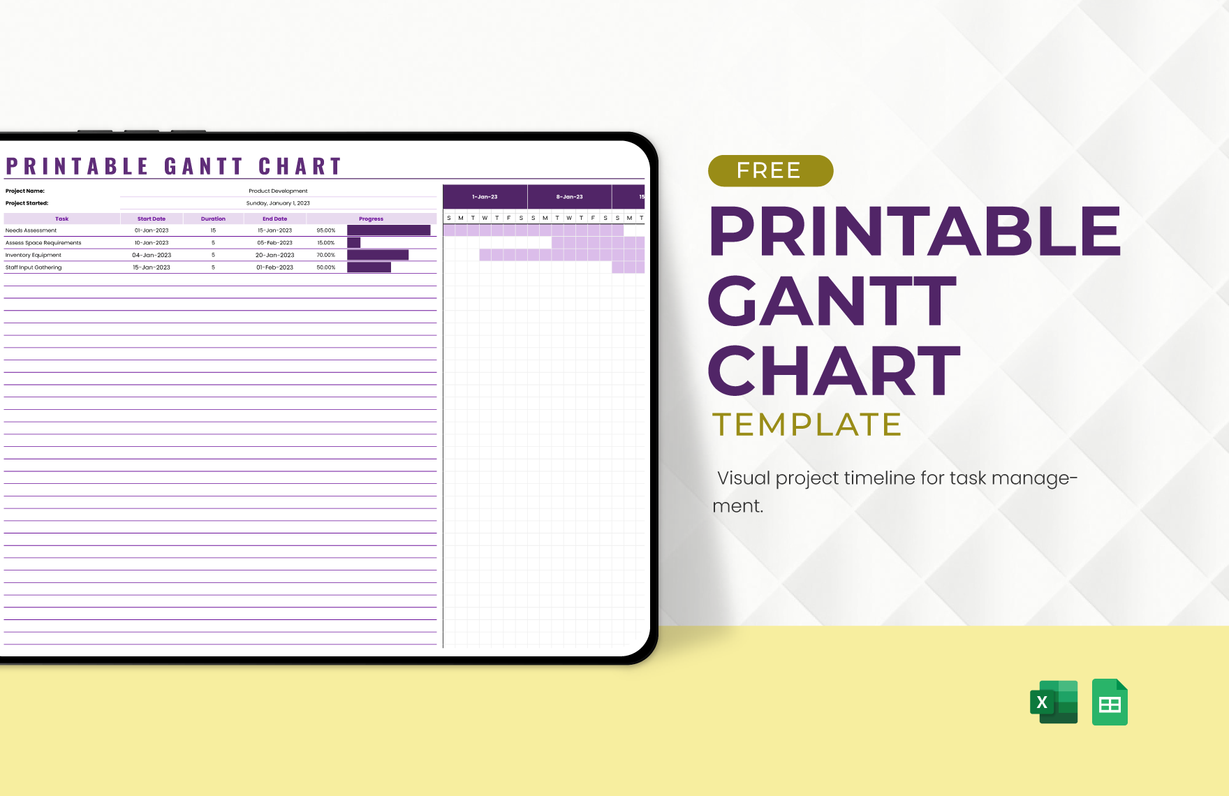 Simple Proposal Gantt Chart Template in Excel - Download | Template.net