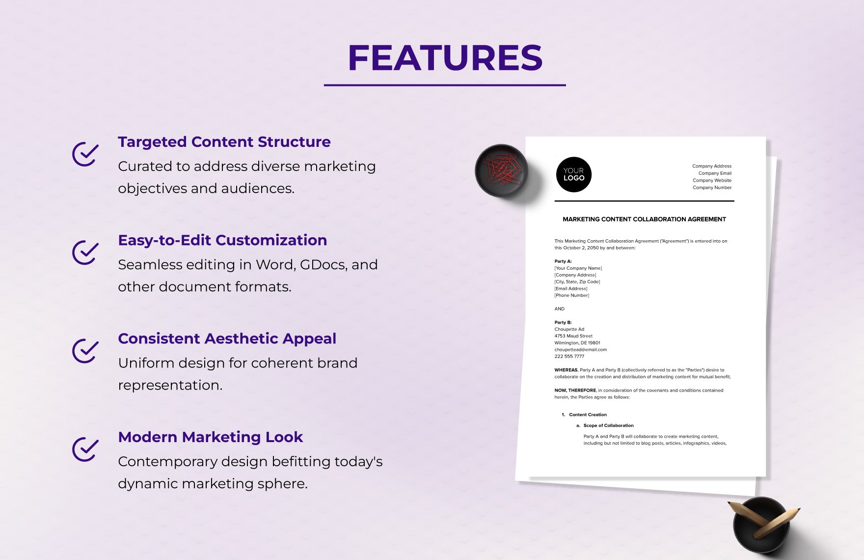 Marketing Content Collaboration Agreement Template