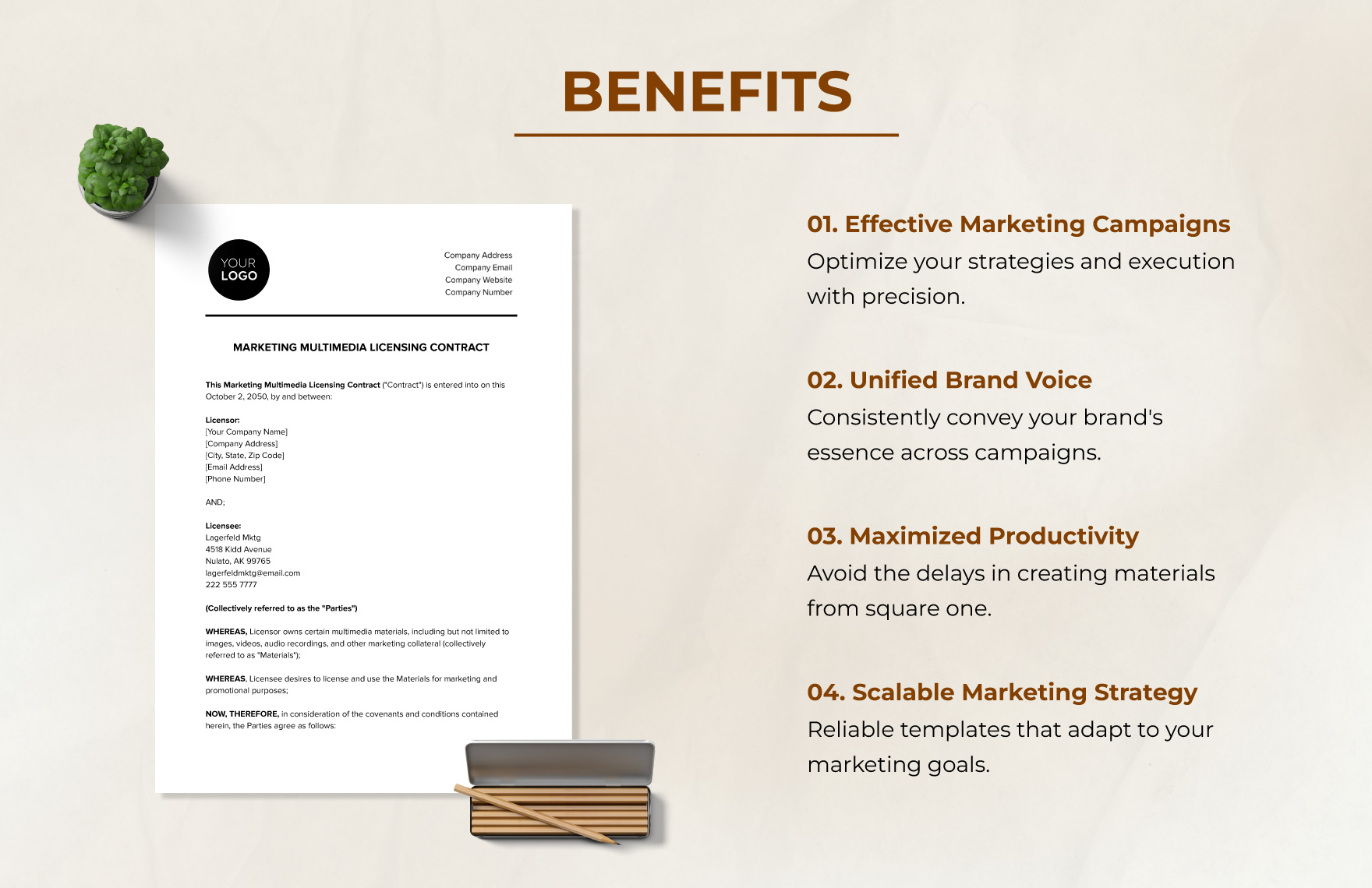 Marketing Multimedia Licensing Contract Template